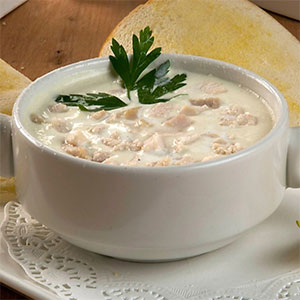 شوربة كريمة بالدجاج